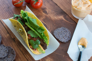 Lightlife Black Bean Veggie Burger Tacos-4